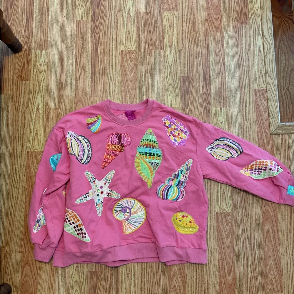 QUEEN OF SPARKLES Pink Seashell Set Large - Picture 3 of 6
